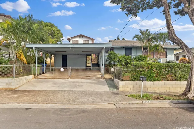 a view of a house with a patio