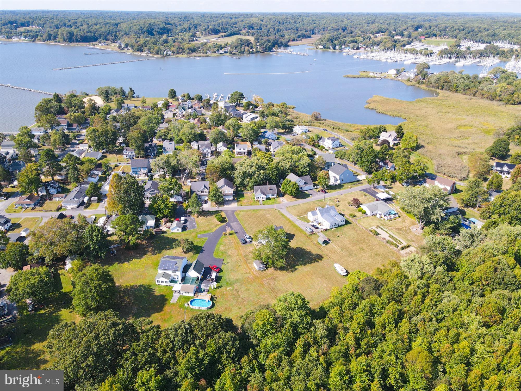 611 Clark Avenue Deale, MD 20751 - Photo 32 of 37 an aerial view of a houses with ocean view