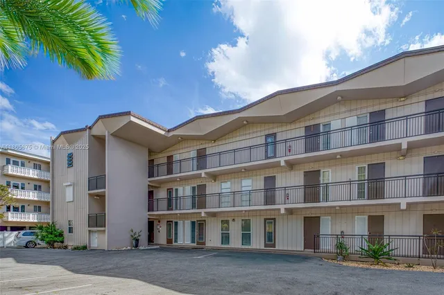 a front view of a building