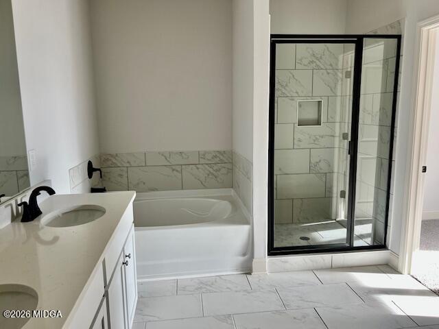 208 Trellis Walk Macon, GA 31220 - Photo 25 of 29 a bathroom with a tub a sink and glass door