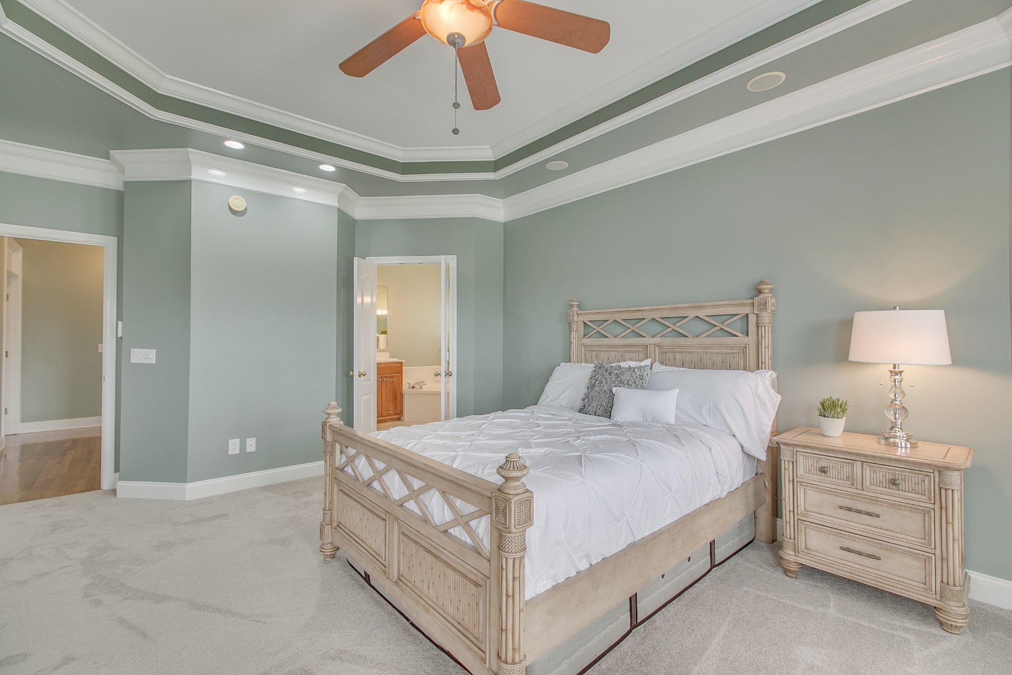 2613 Sequoya Trace Murfreesboro, TN 37127 - Photo 19 of 48 a bedroom with a bed and a chandelier