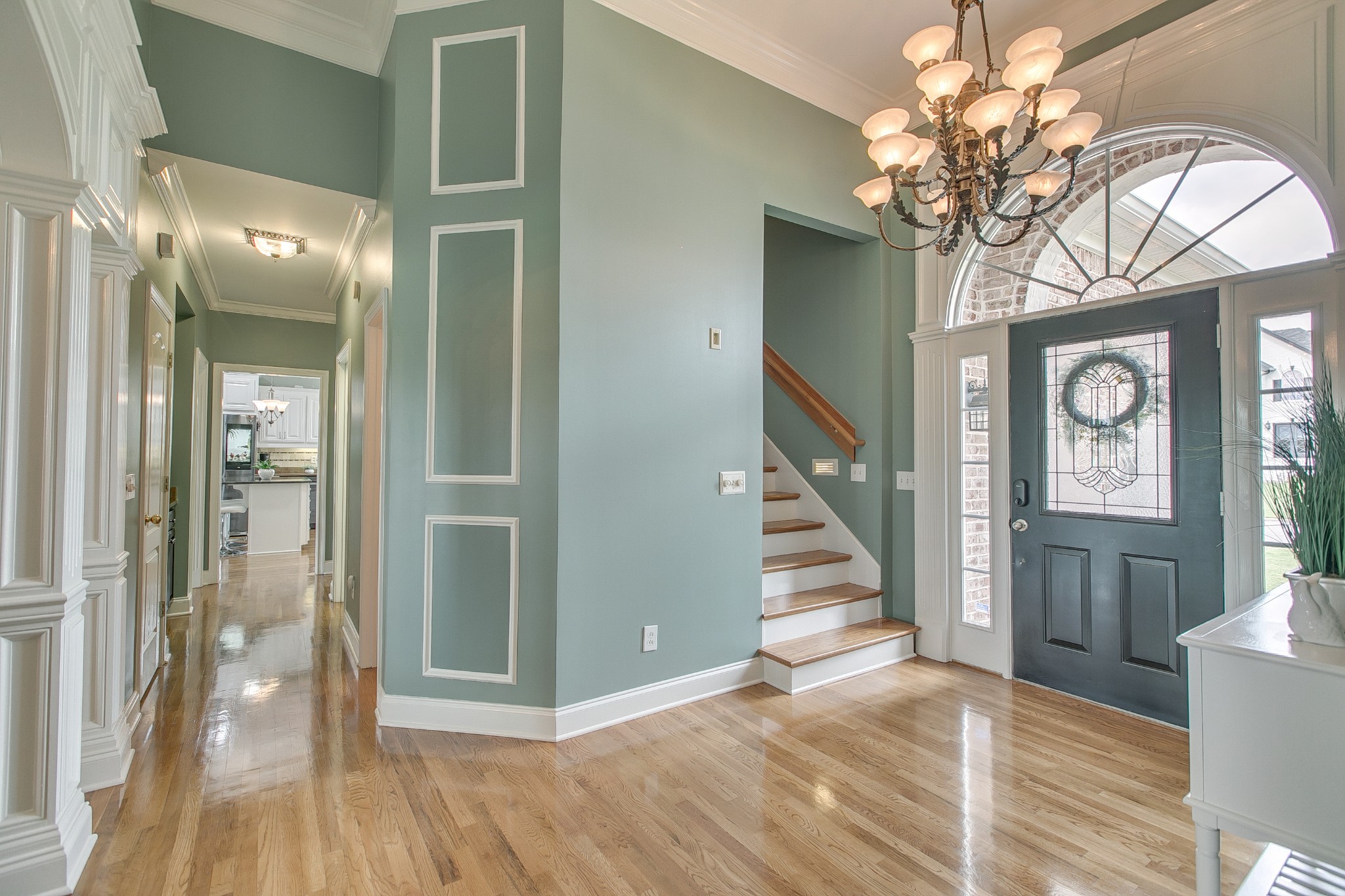 2613 Sequoya Trace Murfreesboro, TN 37127 - Photo 3 of 48 a view of a hallway with wooden floor and staircase