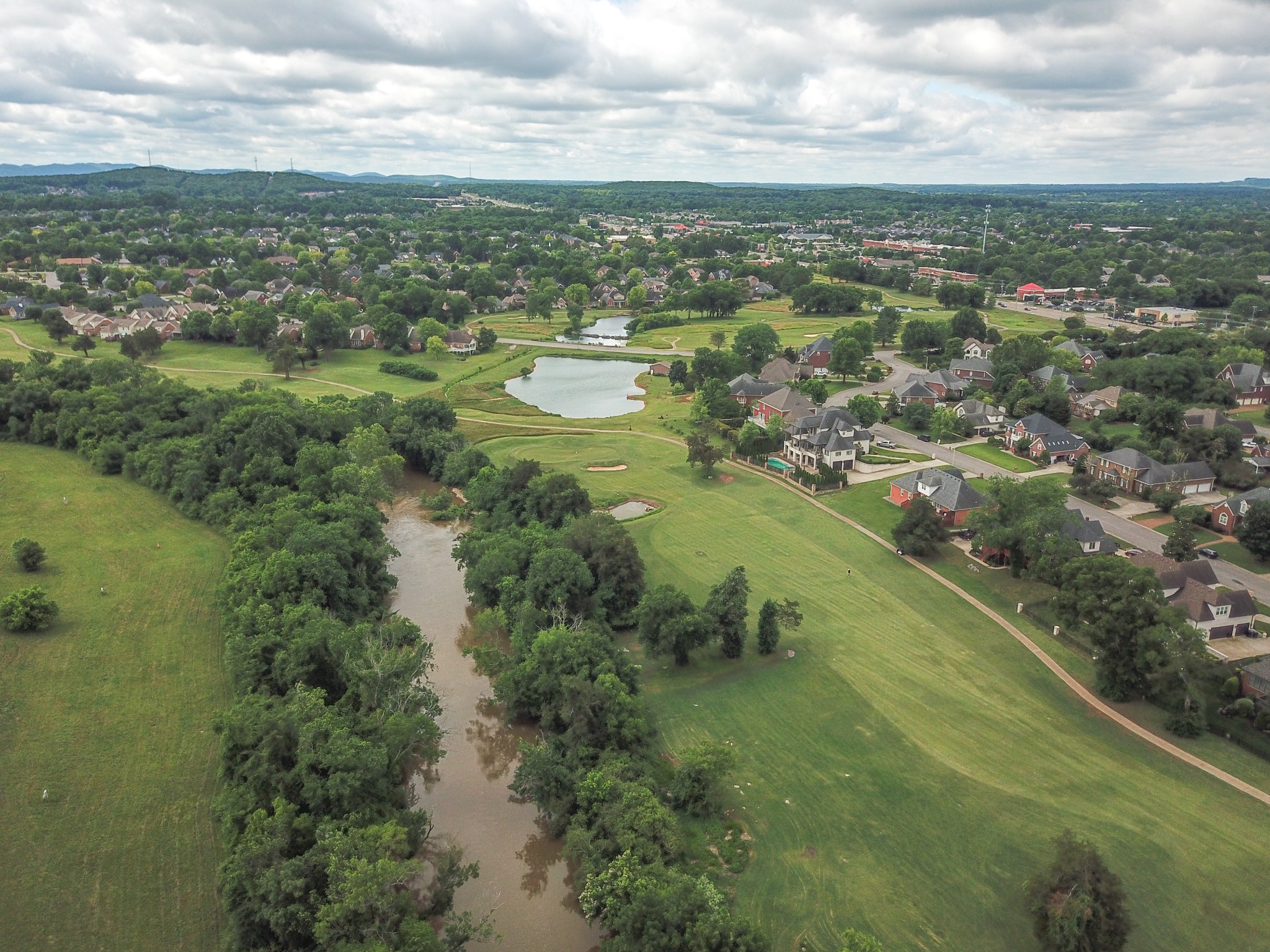 2613 Sequoya Trace Murfreesboro, TN 37127 - Photo 44 of 48 an aerial view of residential houses with outdoor space and river