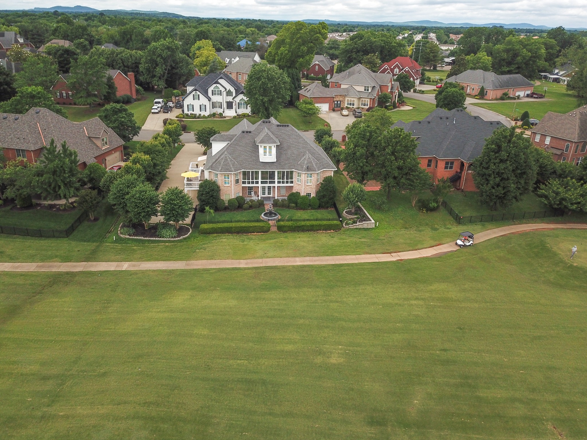 2613 Sequoya Trace Murfreesboro, TN 37127 - Photo 45 of 48 an aerial view of a house with a garden and lake view
