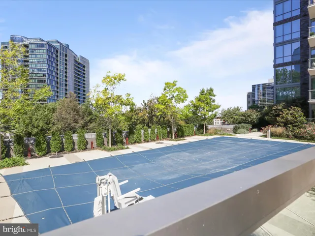 a view of a city with tall buildings