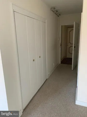 a view of a closet area