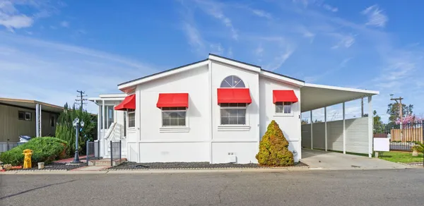a view of a house with a garage