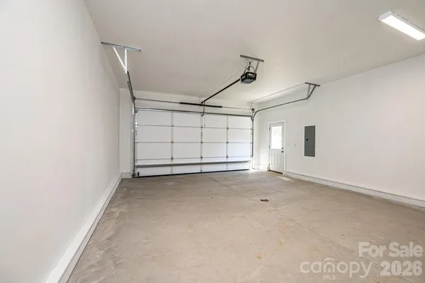 a view of a garage