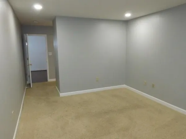 a view of elevator with hallway