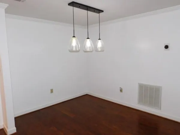 a view of a room with an empty room
