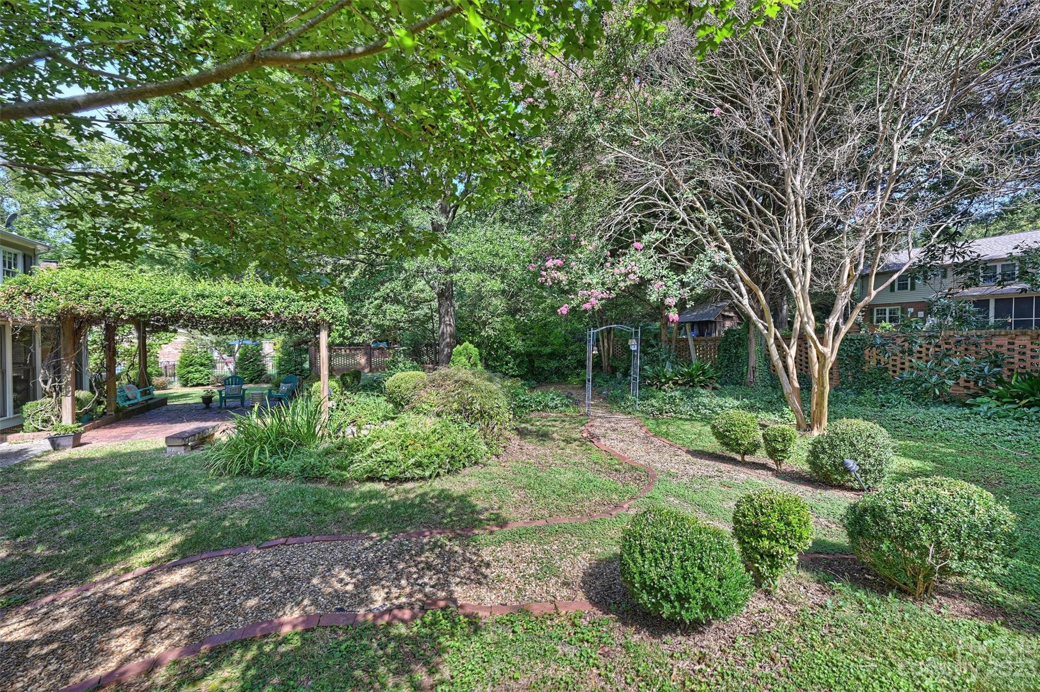 5943 Brace Road Charlotte, NC 28211 - Photo 34 of 36 a view of backyard with green space