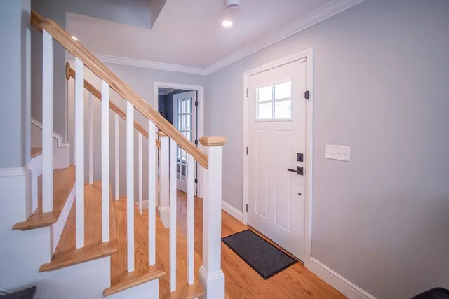 a view of an entryway with staircase