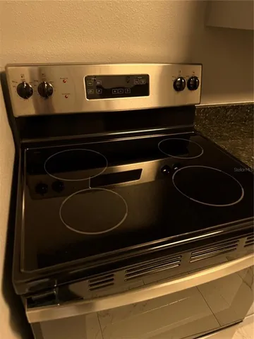 a close view of kitchen appliances