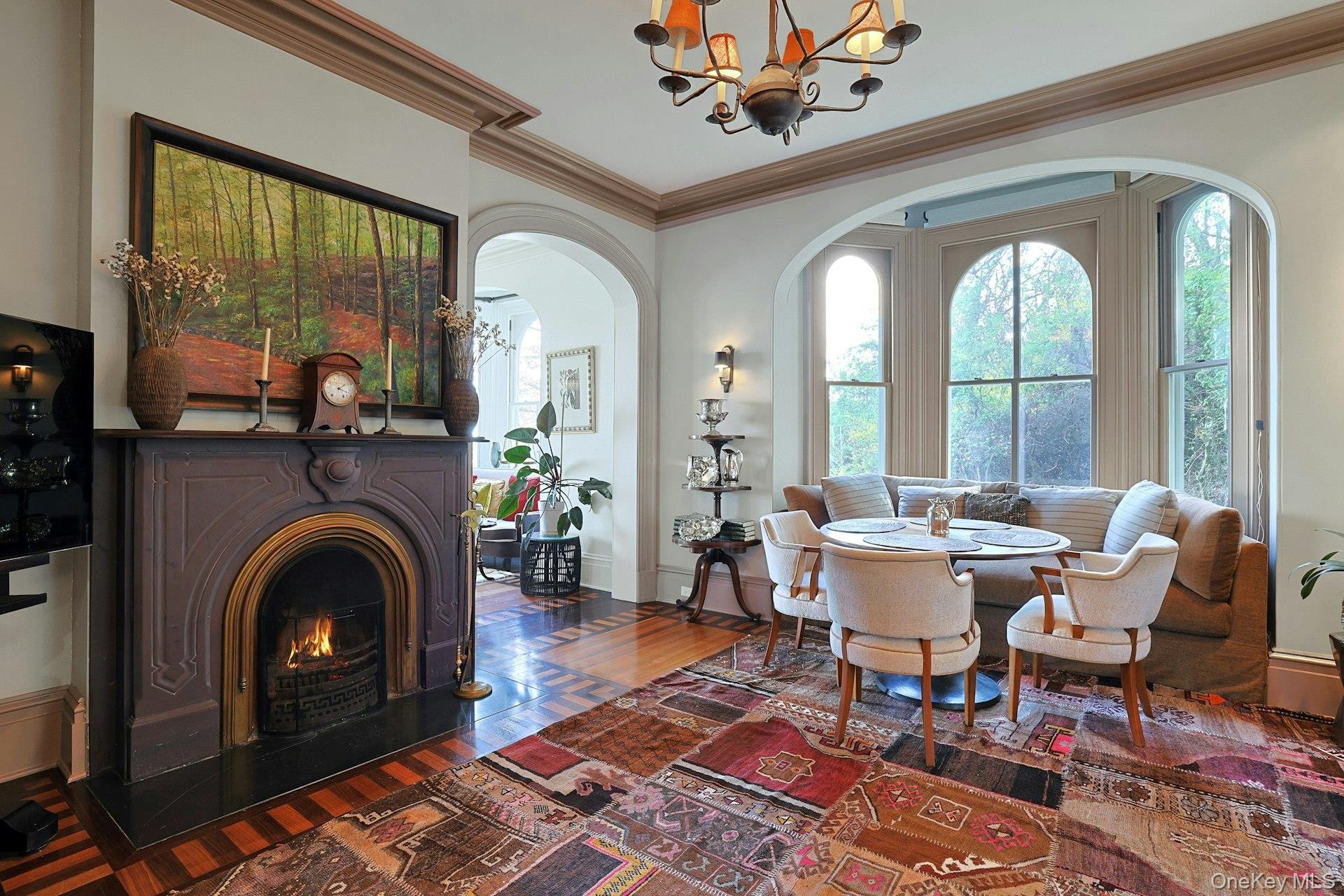 216-217 River Road Nyack, NY 10960 - Photo 23 of 50 a living room with fireplace furniture and a fireplace