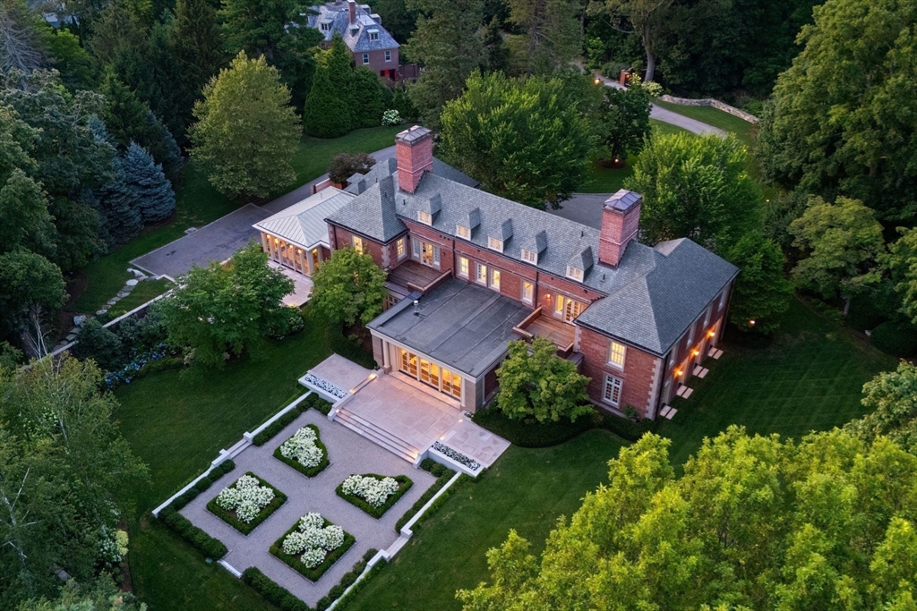 1014 Boylston Street Brookline, MA 02467 - Photo 38 of 38 an aerial view of a house with garden space and a street view