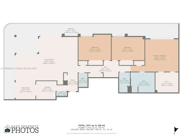 a view of a hallway with a closet and a refrigerator