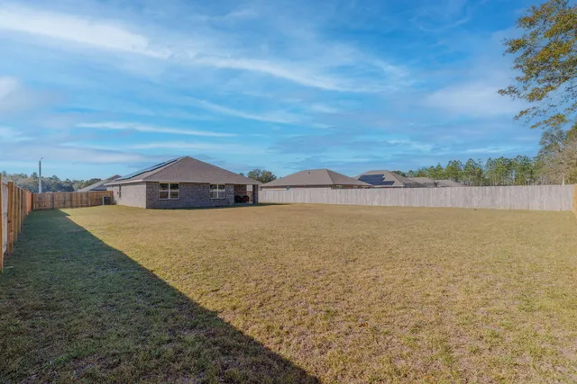 a backyard of a house