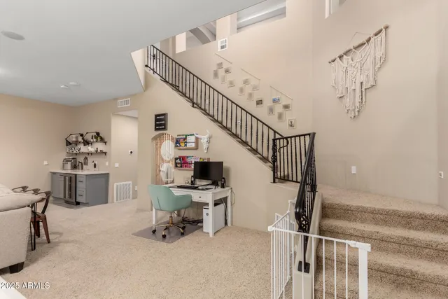 a view of a large building with lots of trees