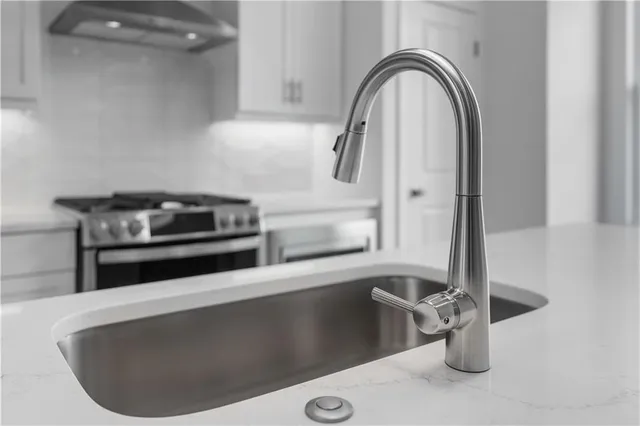 a close view of sink