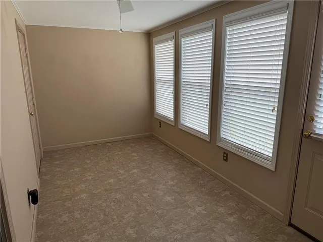 an empty room with a window