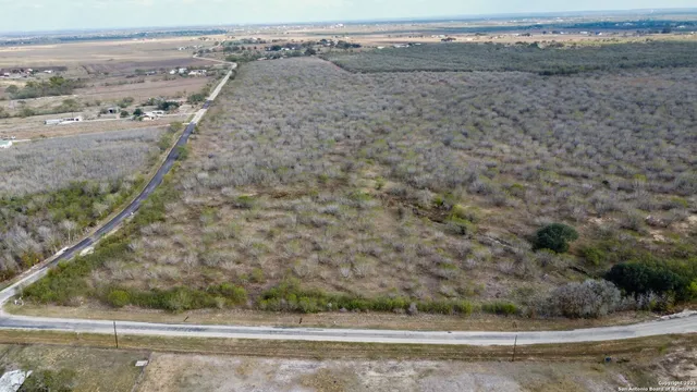 a view of a dry yard with wooden floor and fence