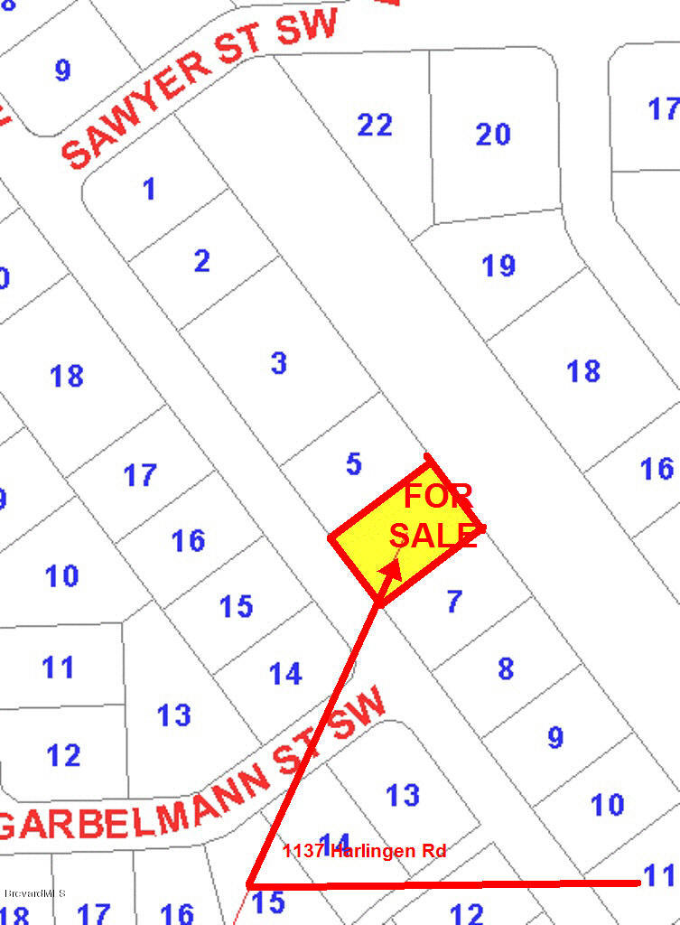 1137 Harlingen Road Southwest Palm Bay, FL 32908 - Photo 1 of 6 Plat Map = 1137 Harlingen Rd = MLS
