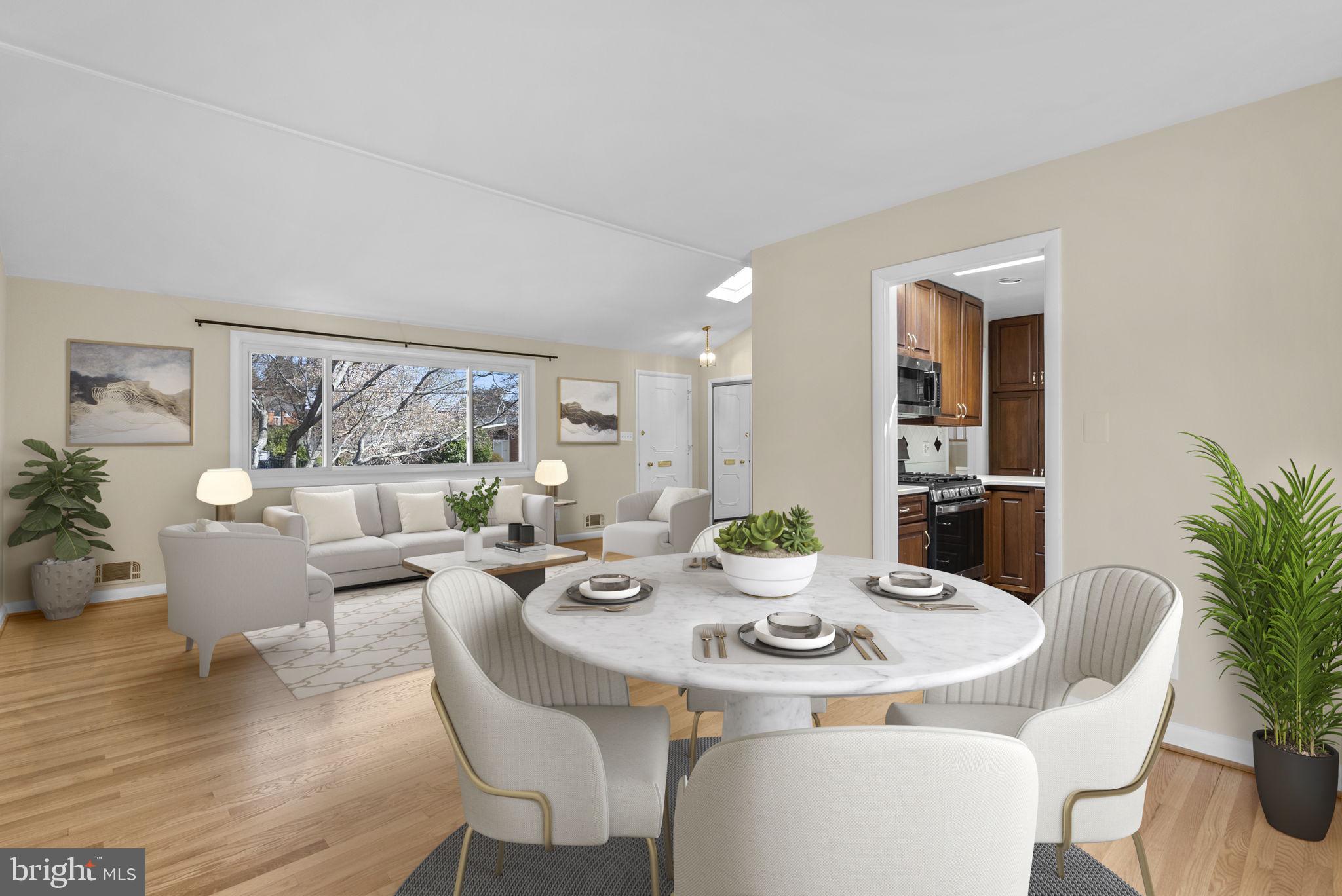 5108 Viking Road Bethesda, MD 20814 - Photo 13 of 51 a view of a dining room with furniture window and wooden floor