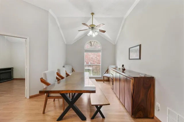 a workspace with furniture and window