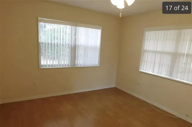 an empty room with a window