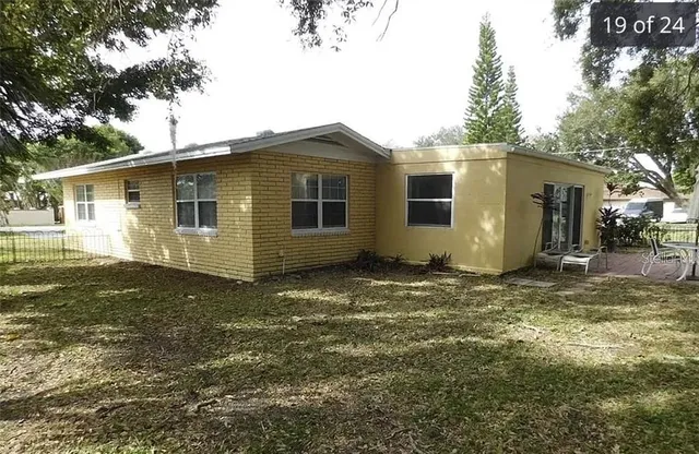 a backyard of a house