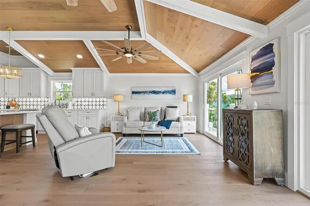 a view of room with window and ceiling fan