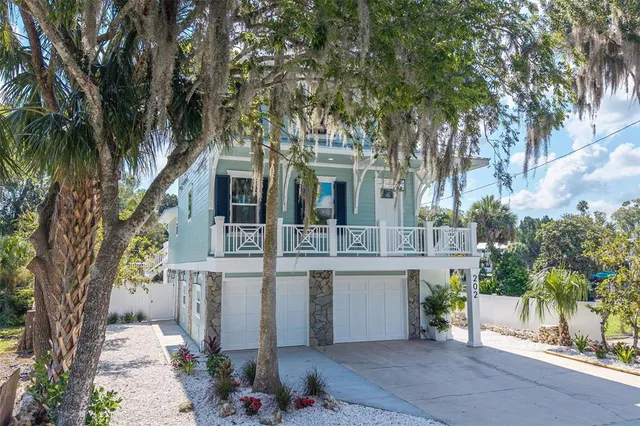 a view of a lake with a city