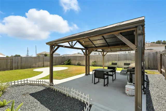 a view of an outdoor space with seating