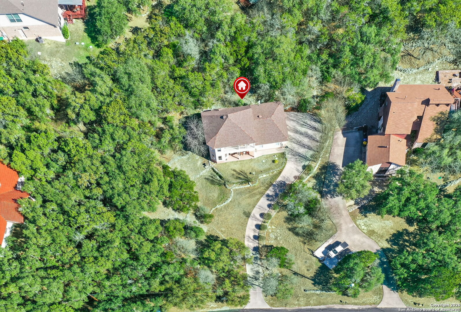 14802 Cross Xd Trail Helotes, TX 78023 - Photo 58 of 58 an aerial view of house with yard