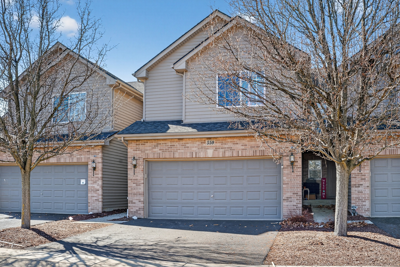 a front view of a house