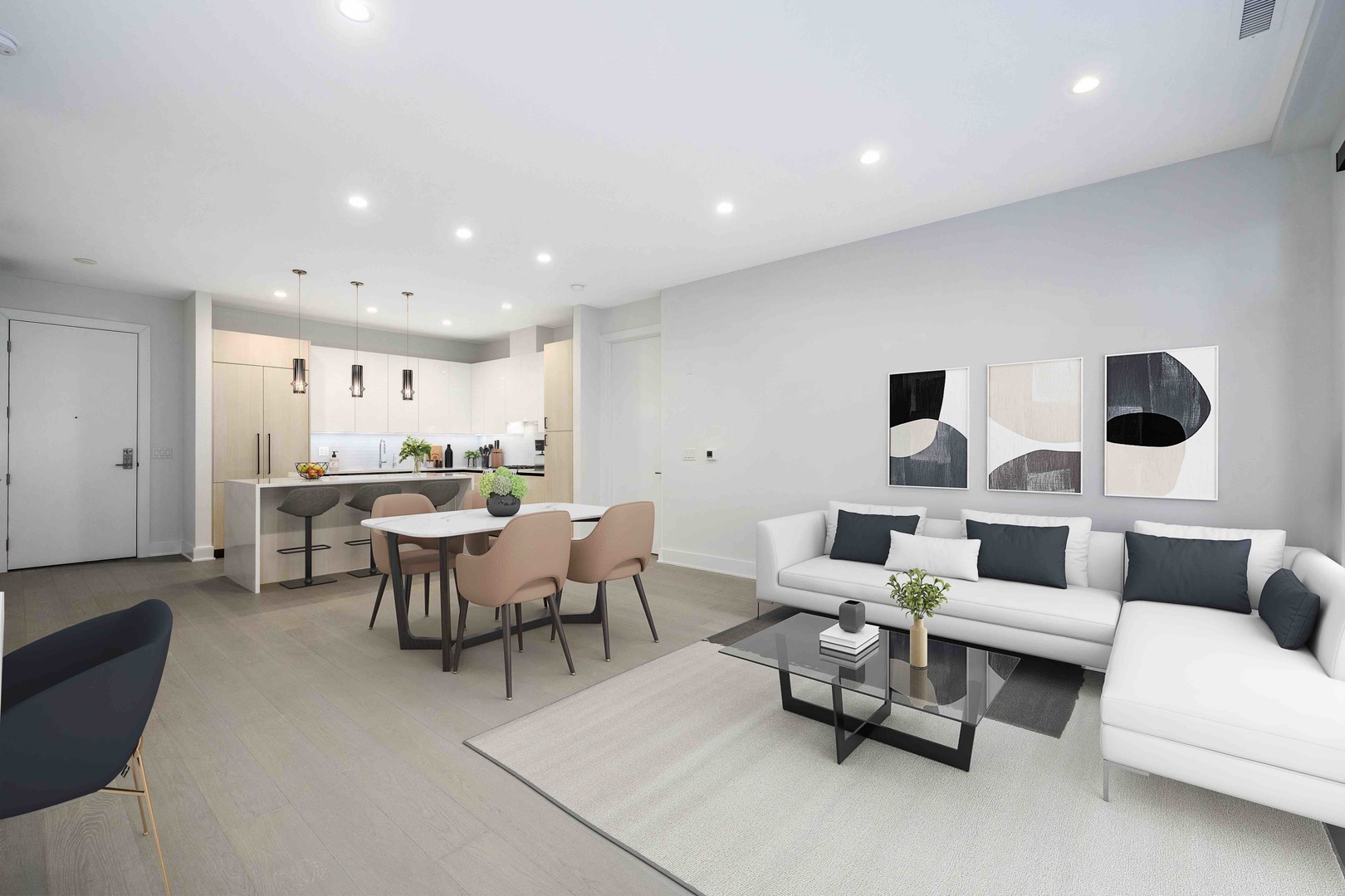 1701 West Webster Avenue, Unit 312 Chicago, IL 60614 - Photo 7 of 19 a living room with furniture and a large window