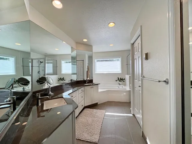 a large room with lots of counter space