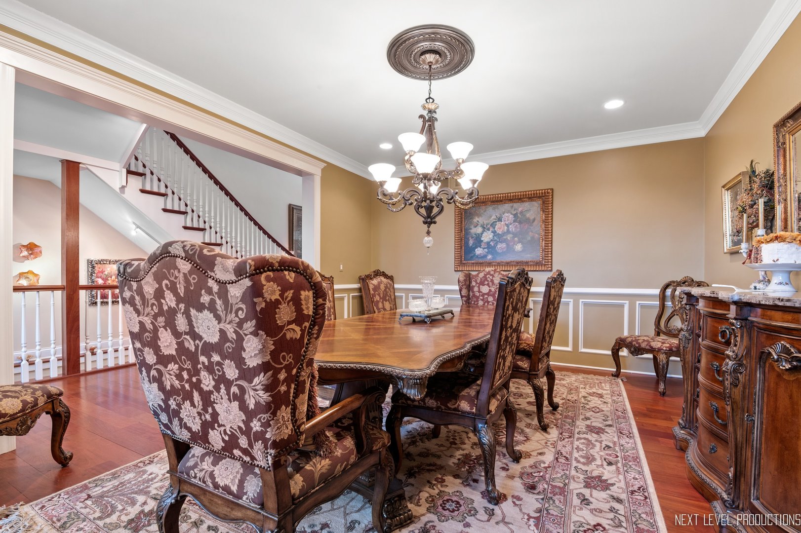 1787 Rizzi Lane Bartlett, IL 60103 - Photo 7 of 47 a view of a dining room with furniture and chandelier