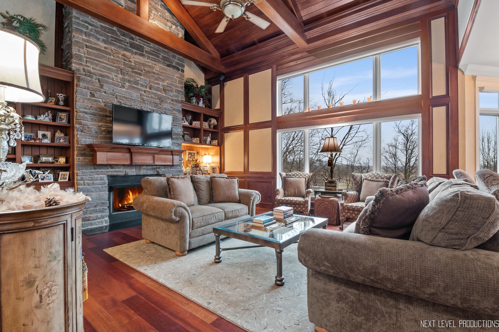 1787 Rizzi Lane Bartlett, IL 60103 - Photo 8 of 47 a living room with fireplace furniture and a large window