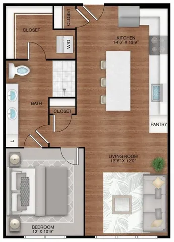 $1,526 | 5332 Trinity River Trail, Unit 1433, Fort Worth, TX 76114