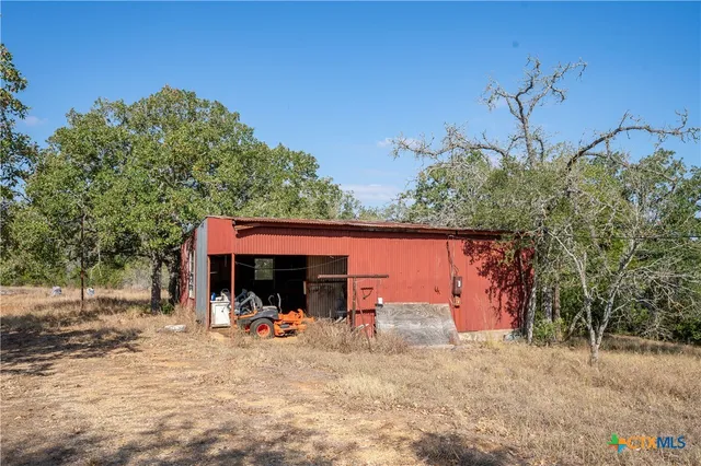 a view of a yard with a tree