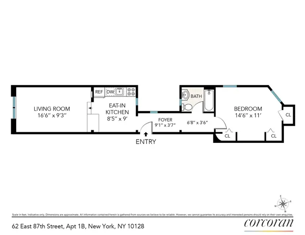 $450,000 | 62 East 87th Street, Unit 1B | Upper East Side