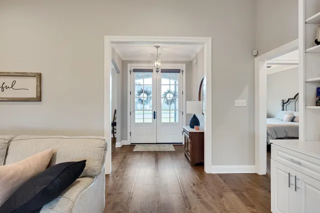 a view of livingroom with furniture and wooden floor