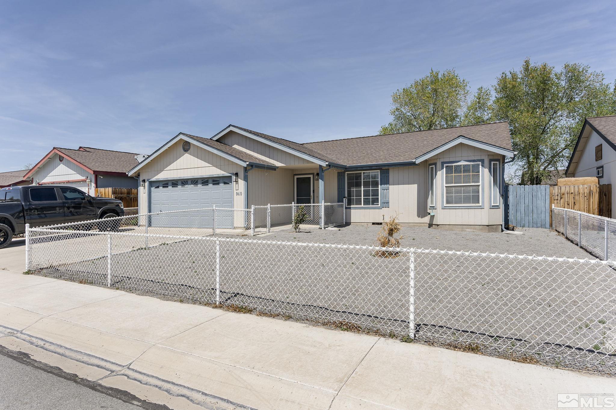 front view of a house with a outdoor space