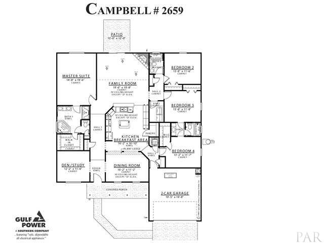 5491 Buckwheat Way Pace, FL 32571 - Photo 2 of 2 2659 Sq. Ft. Floor Plan
