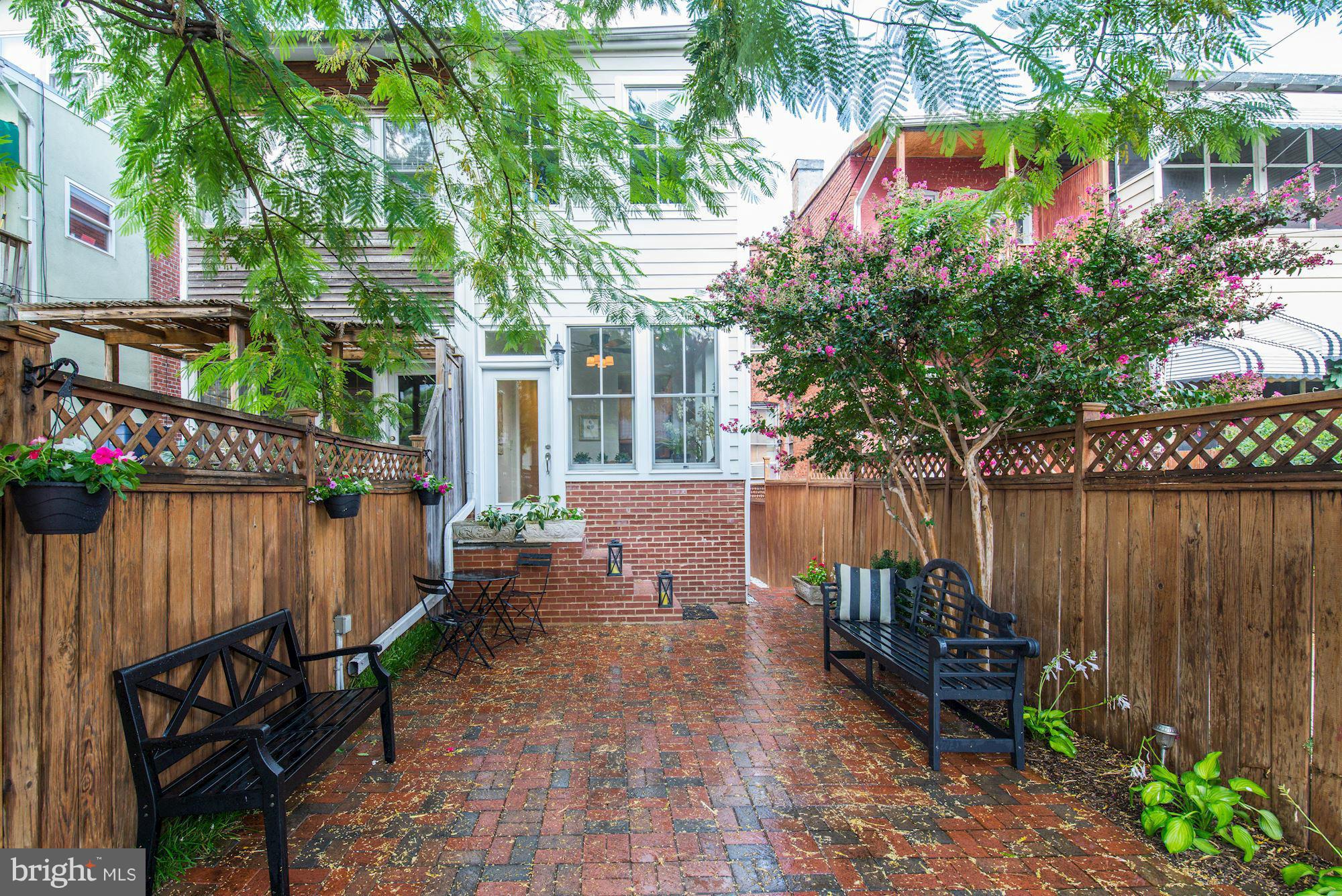 146 U Street Northwest Washington, DC 20001 - Photo 28 of 30 Fenced yard with beautiful brick patio