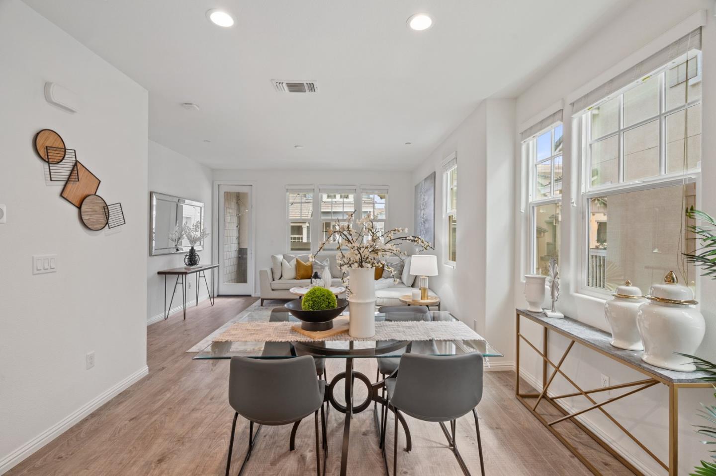 3410 Pyramid Way Mountain View, CA 94043 - Photo 13 of 55 a view of a dining room with furniture and wooden floor