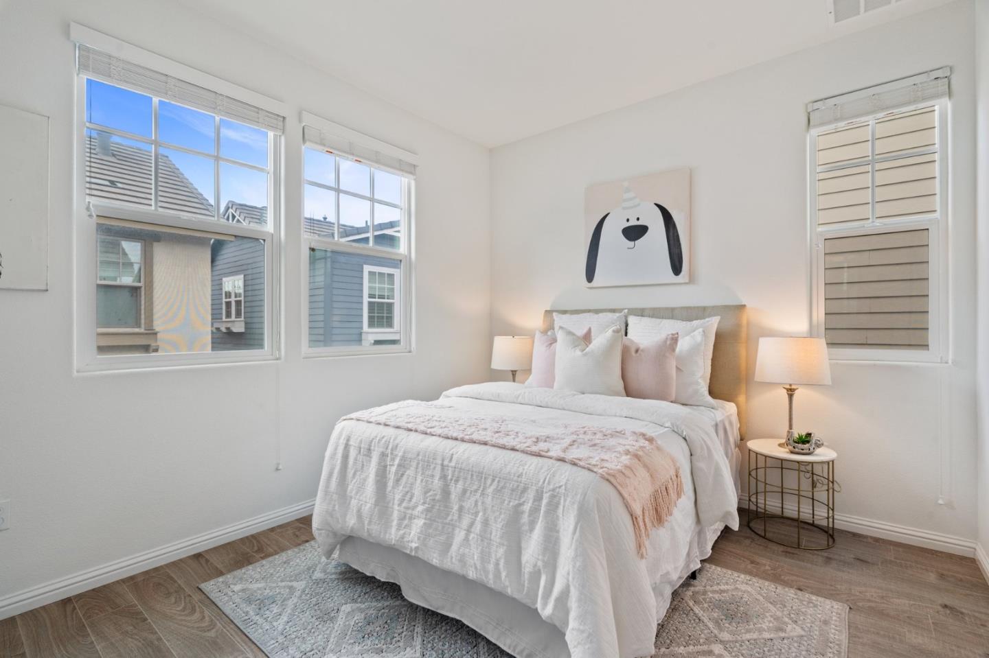 3410 Pyramid Way Mountain View, CA 94043 - Photo 37 of 55 a bedroom with a bed and a window