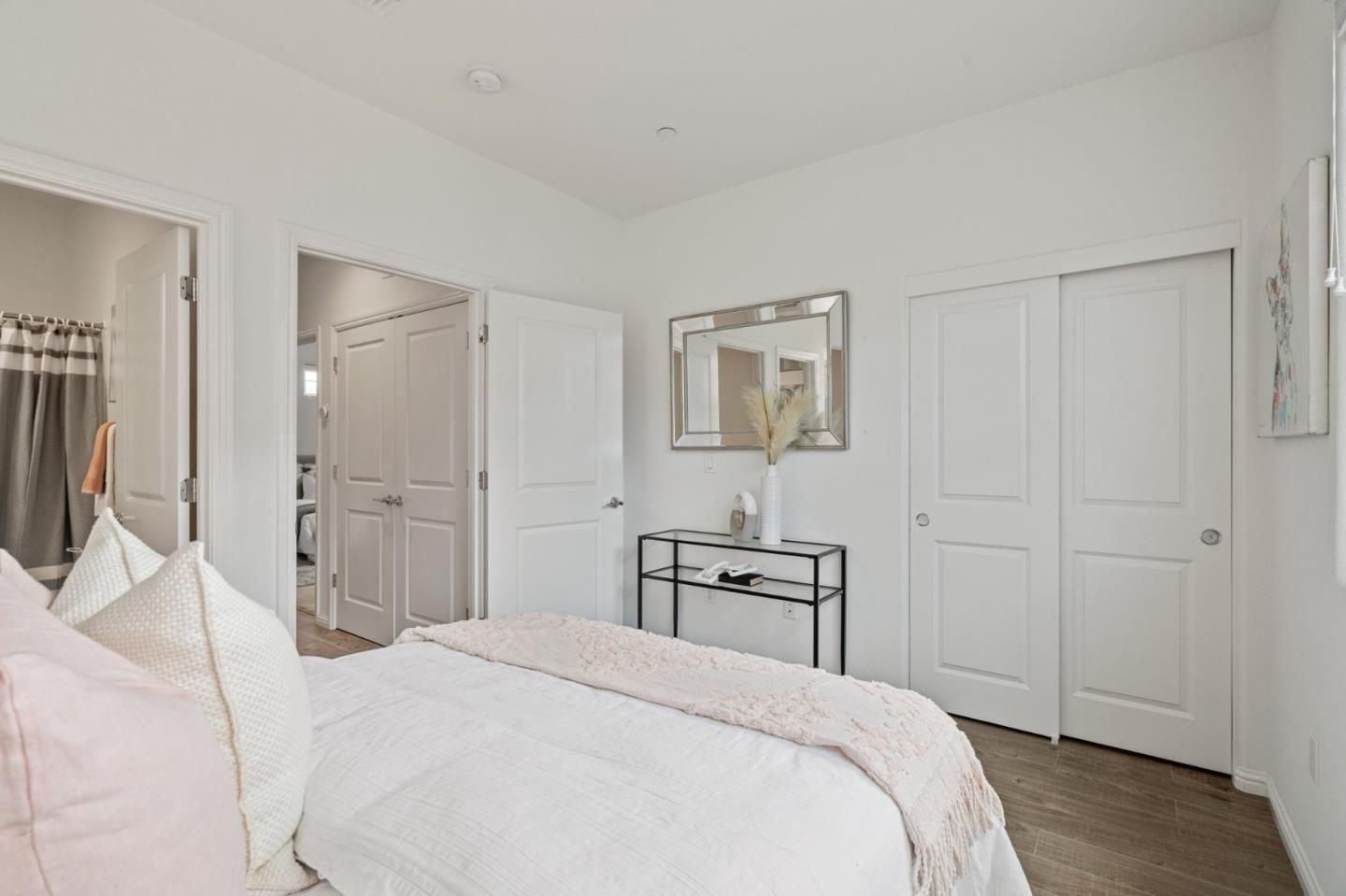 3410 Pyramid Way Mountain View, CA 94043 - Photo 39 of 55 a bedroom with a bed and a flat screen tv