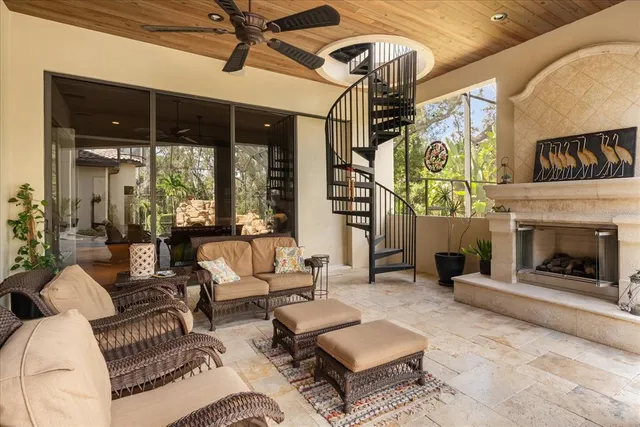 a picture of a room with a white wall and a painting